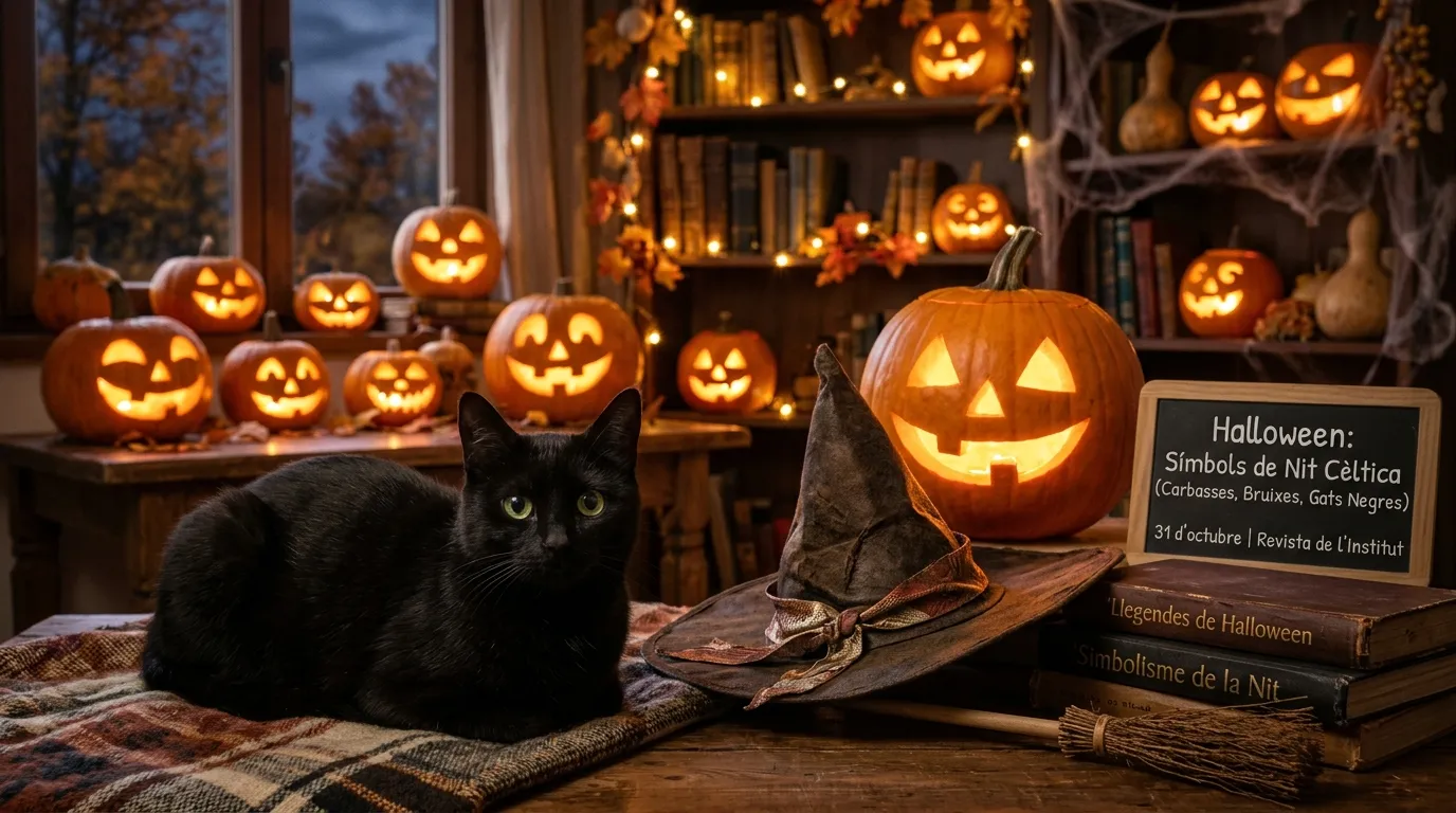 Diferents símbols de halloween. Imatge creada a partir de Gemini