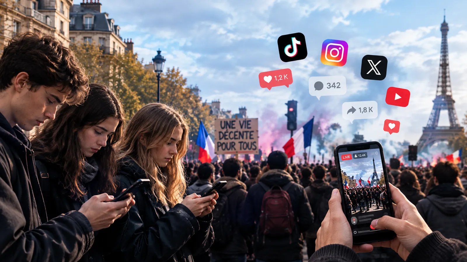 Els joves consulten i comparteixen informació sobre les protestes a través de les xarxes socials, però cal comprovar si el que veiem és real.